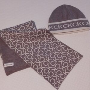 Calvin Klein Hat and Scarf NWOT